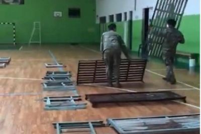 Levantan un hospital de campa�a en Los Hornos con 60 camas