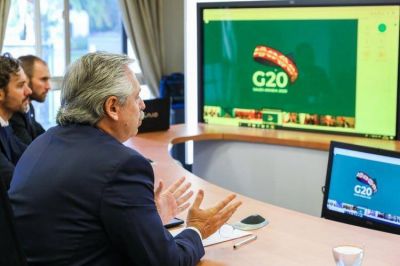 Alberto Fern�ndez pidi� a los l�deres del G20 crear un Fondo Mundial de Emergencia Humanitaria: �El tiempo de los codiciosos ha llegado a su fin�