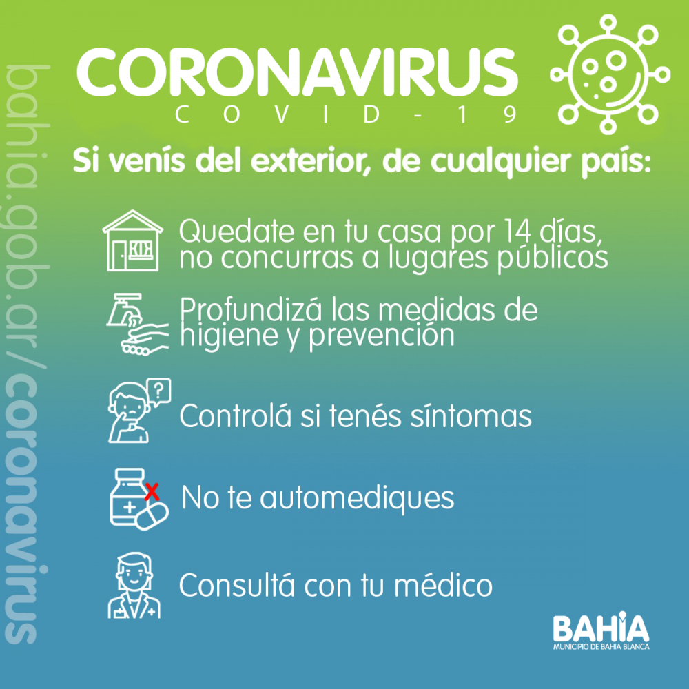 Coronavirus: En Baha hay 3 casos sospechosos y 23 personas aisladas por contactos estrechos