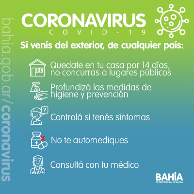 Coronavirus: En Bah�a hay 3 casos sospechosos y 23 personas aisladas por contactos estrechos