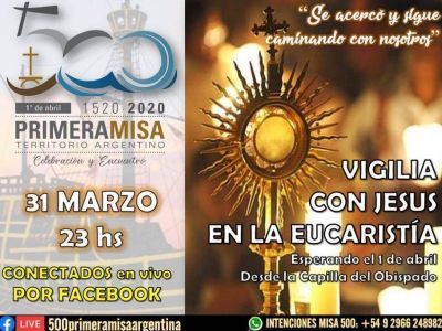 Una vigilia eucar�stica abre las celebraciones por los 500 a�os de la primera misa