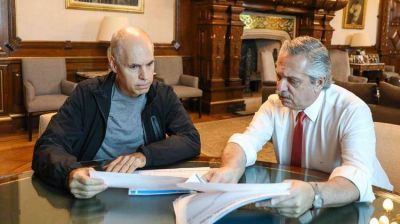 Alberto Fern�ndez se reuni� con Horacio Rodr�guez Larreta para analizar las medidas tomadas para frenar el coronavirus
