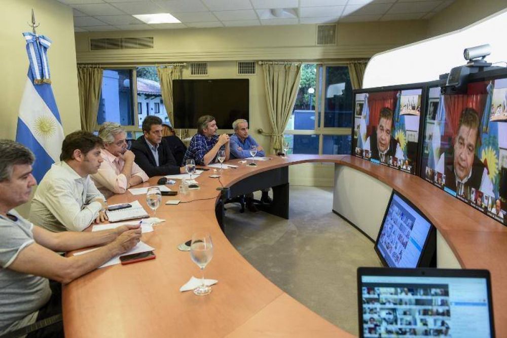 Coronavirus: El Presidente mantuvo una videoconferencia con intendentes bonaerenses