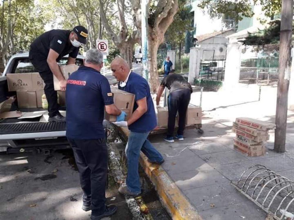 Hospitales de Merlo recibieron una importante donaci�n para mantener higenizadas sus instalaciones