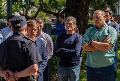 Kicillof, Berni y Zabaleta supervisaron en Hurlingham las medidas sociales, de salud y de seguridad