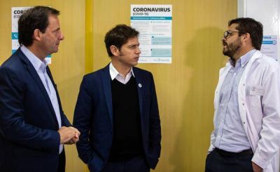 Axel Kicillof visit� el hospital Erill y se reuni� con Sujarchuk y su equipo