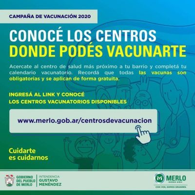 Centro de vacunaci�n en Merlo