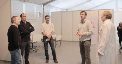 Mor�n | Lucas Ghi y Mart�n Sabbatella recorrieron los m�dulos sanitarios en el Hospital Municipal
