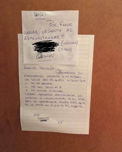 Es trabajadora de la salud pero igual sus vecinos la acusaron de no cumplir con la cuarentena: �Crean fantasmas donde no los hay�