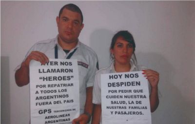 Tercerizada de Aerol�neas Argentinas reincorpor� a los despedidos pero ahora los persigue