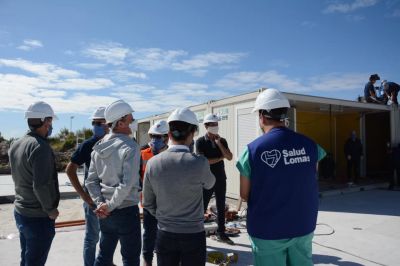 Insaurralde y Katopodis supervisaron la construcci�n del Hospital de Emergencia