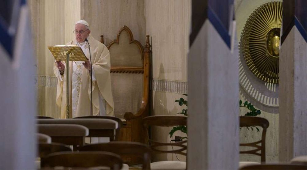 El Papa pide unidad y comuni�n para hacer frente al coronavirus