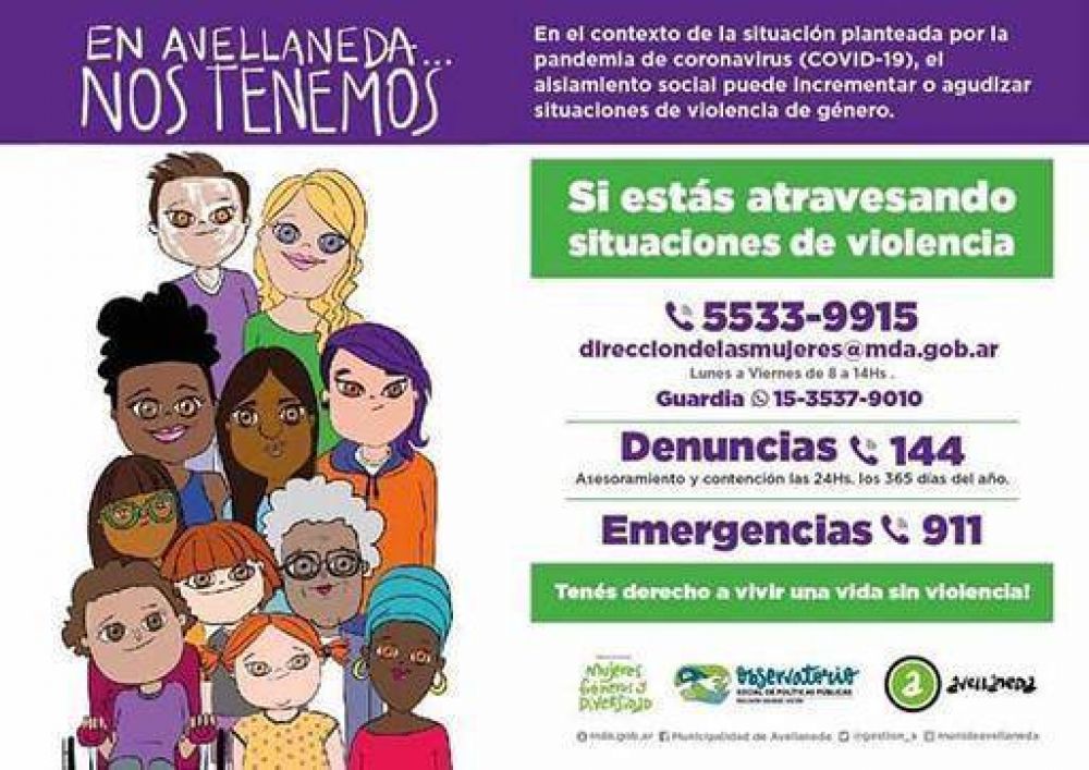 Violencia de gnero: El Observatorio Social de Polticas Pblicas de Avellaneda contina trabajando a travs de guardias ante la pandemia
