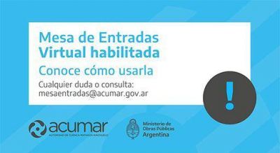 Habilitaron la Mesa de Entradas Virtual y Empadronamientos Electr�nicos en ACUMAR
