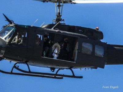 Llevaron im�genes de la Virgen en un helic�ptero para pedir el fin de la pandemia