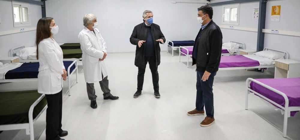 Jorge Macri y Alberto Fern�ndez recorrieron la finalizaci�n de obras del Hospital de Campa�a en Campo