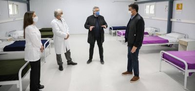 Jorge Macri y Alberto Fern�ndez recorrieron la finalizaci�n de obras del Hospital de Campa�a en Campo