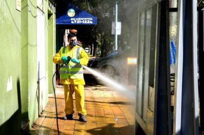 Coronavirus: Vicente L�pez suma equipamiento para higienizaci�n del espacio p�blico