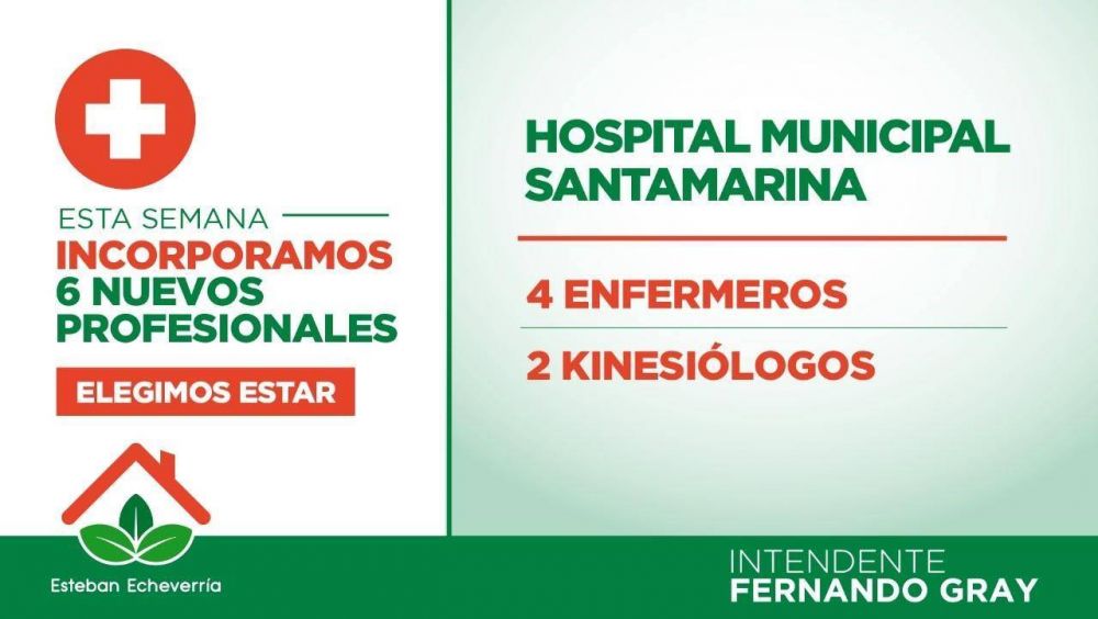 El municipio incorpor� a 6 nuevos profesionales de la salud