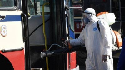En la empresa de colectivos Villa Galicia: la Secretar�a de Transporte supervis� los controles sanitarios