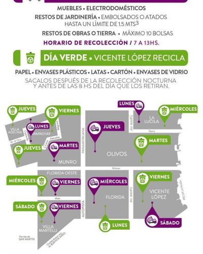 La recolecci�n de residuos reciclables y mont�culos contin�a con normalidad en Vicente L�pez