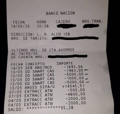 �Estafa en plena pandemia? Monte Grande: fue a buscar su jubilaci�n y le descontaron $13.000 de un pr�stamo que jam�s pidi�