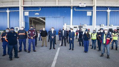 Kicillof y Ferraresi recorrieron el nuevo Dep�sito Fiscal Integrado de Sarand�