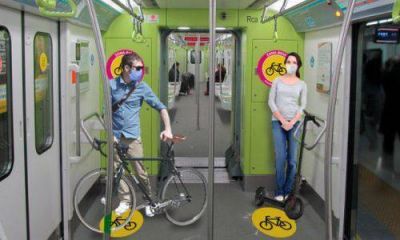 Con bicicletas y monopatines en las l�neas A y H