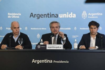Fern�ndez terci� entre Kicillof y Larreta para cerrar la semana m�s dif�cil de la pandemia