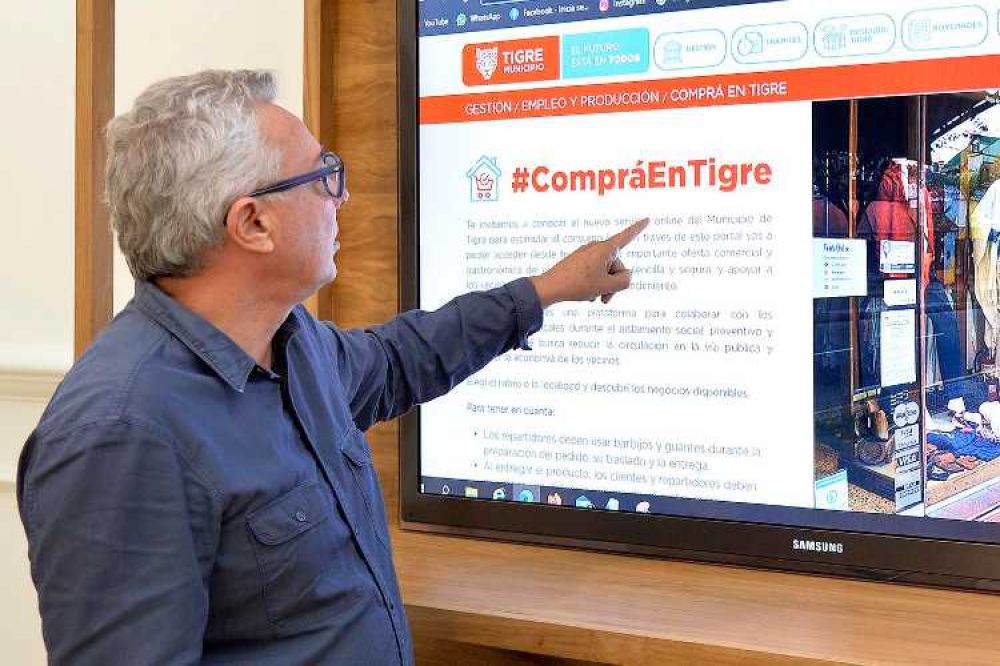 Julio Zamora lanz #ComprEnTigre, una plataforma virtual que estimula el comercio local