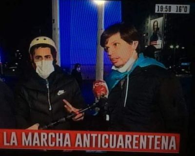 Fue interceptado en el acceso a Lobos el j�ven que estuvo en la marcha anticuarentena