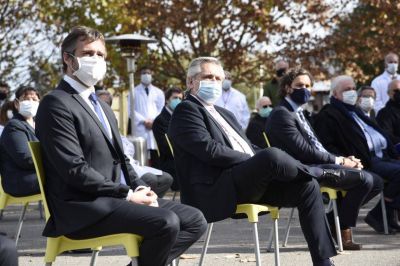 Ach�val junto a Fern�ndez inauguraron el Hospital Solidario COVID-19 Austral