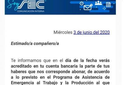 Cavalieri vuelve a pagar salarios con la ayuda del Estado