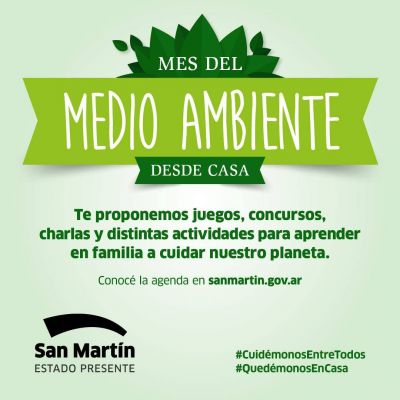 Con una amplia agenda virtual, San Martín celebra el Mes del Medio Ambiente