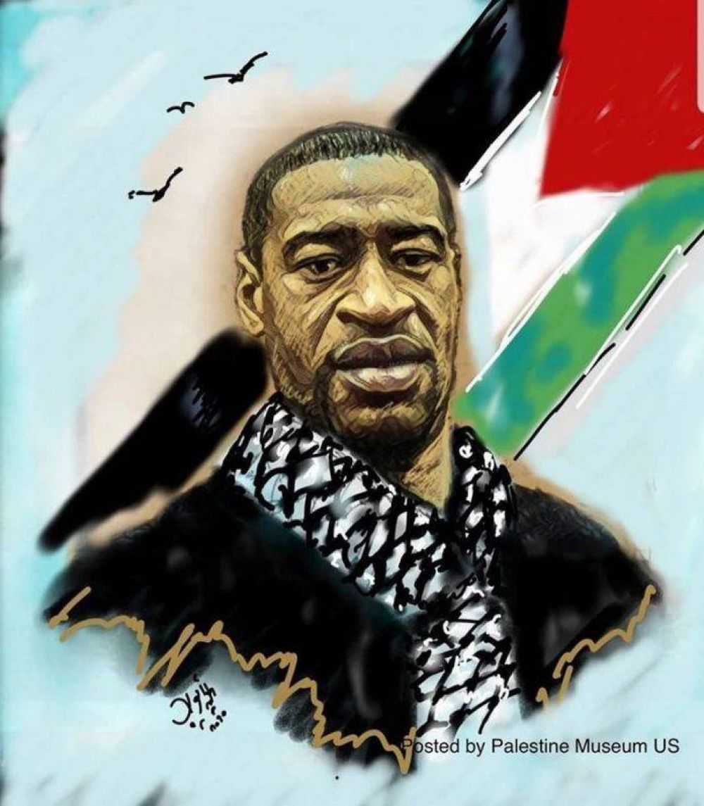 Fuerte rechazo de la comunidad juda norteamericana por una publicacin que muestra a George Floyd con la bandera palestina