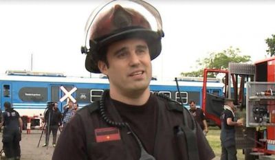 Piden que se declare ciudadano ilustre de Mor�n al bombero Ariel V�zquez