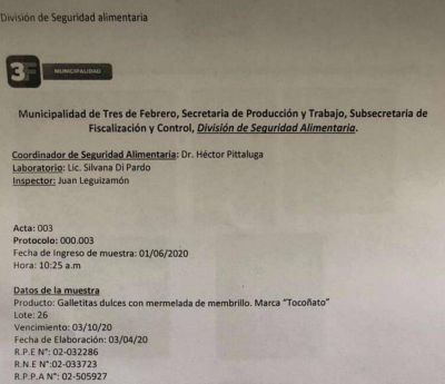 Tres de Febrero: el informe de bromatolog�a confirm� lo esperado sobre las galletitas con gusanos