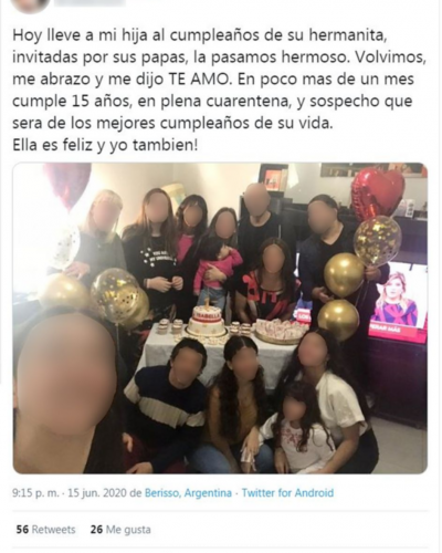 La anti cuarentena que llev� a su hija a una fiesta fue candidata de Juntos por el Cambio