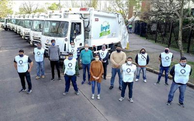 Presentaron los 10 camiones nuevos para el sistema de recolección de residuos en Quilmes
