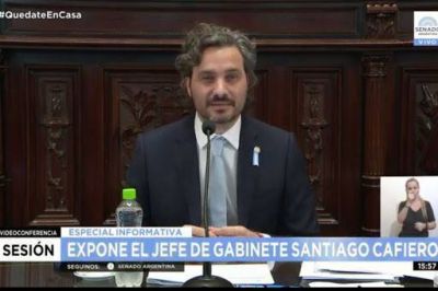 El jefe de Gabinete brinda su primer informe en el Senado