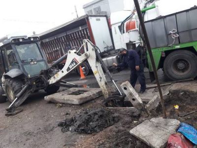 Contin�an los trabajos de servicios p�blicos en Varela