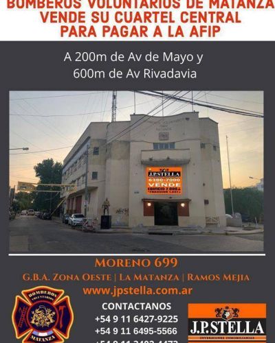 La Matanza: bomberos vende el cuartel de Ramos Mej�a por deuda millonaria