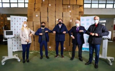 Kicillof entreg� 30 respiradores a Garro para enfrentar la pandemia en La Plata