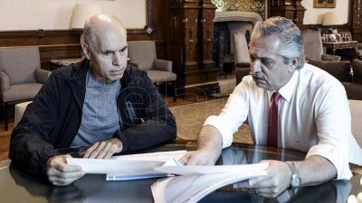 Alberto Fern�ndez y Horacio Rodr�guez Larreta analizaron la marcha de la nueva fase de la cuarentena