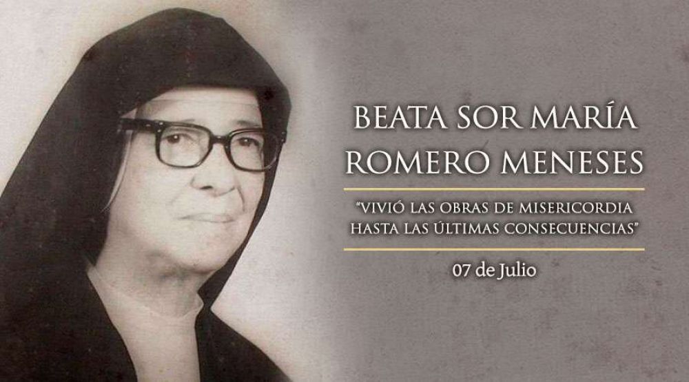 Hoy es la fiesta de la Beata Sor Mara Romero, que vivi plenamente la misericordia