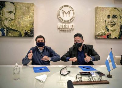 Merlo: Men�ndez y Arroyo firmaron convenio de asistencia alimentaria
