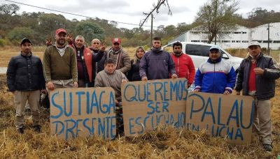 Trabajadores de la embotelladora Palau contin�an con sus reclamos 