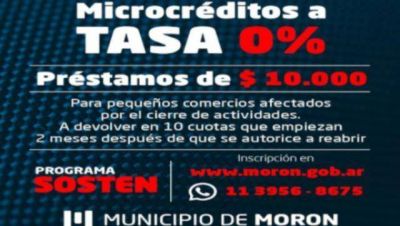 Morn lanza crditos a tasa cero para comercios barriales y sectores afectados por la pandemia