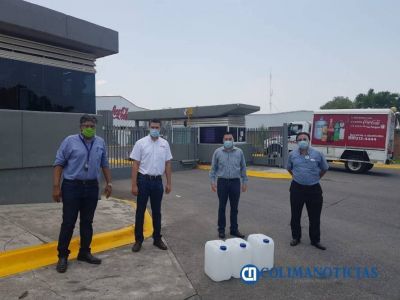 Colombia: Embotelladora Coca Cola de Colima entrega desinfectante a Sindicato de Salud para hacer frente a Covid-19