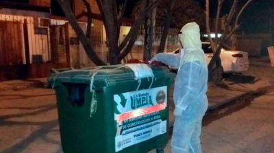 El municipio bande�o ejecut� un plan para tratar los residuos de pacientes aislados por Covid-19